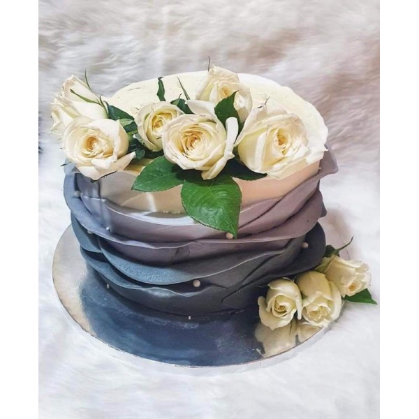 White Roses Cake Toppers