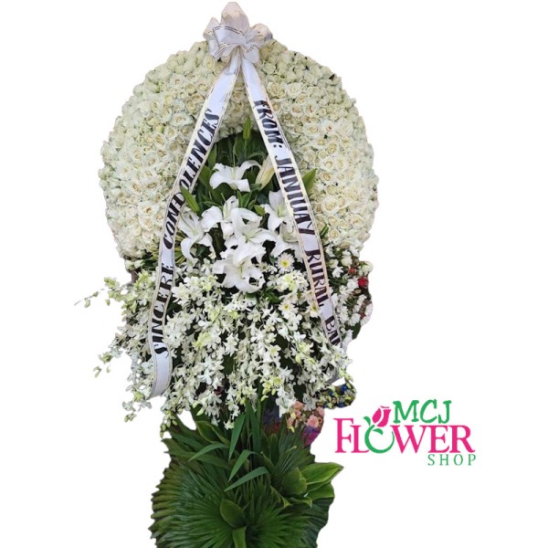 Roses Funeral Wreath 